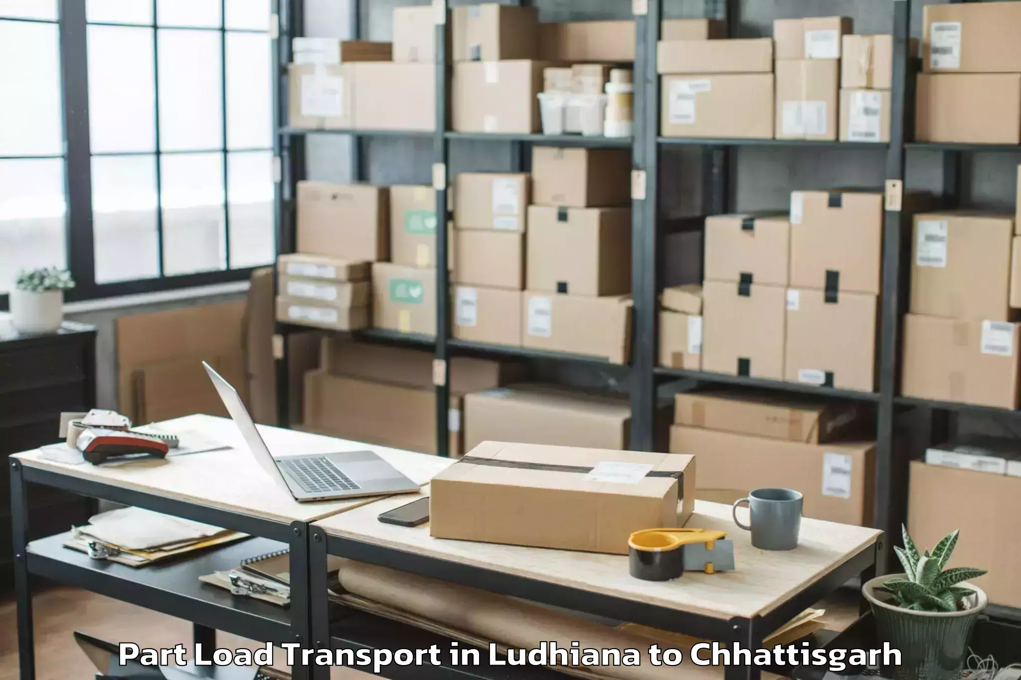 Expert Ludhiana to Sirpur Part Load Transport